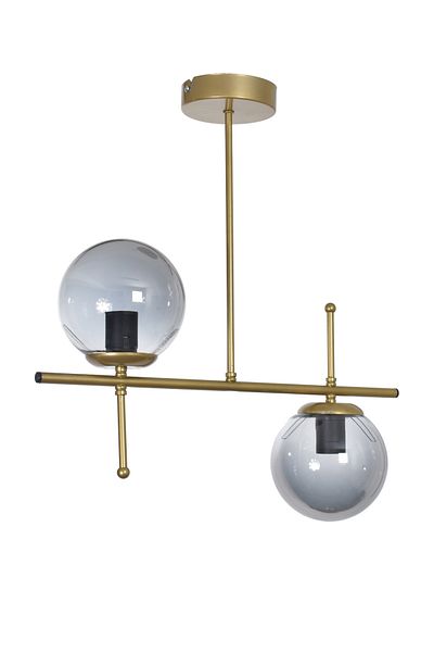 Modavize Feris Modern Design - Set of 2 Smoked Glass Chandelier for Living Room, Kitchen, Bedroom