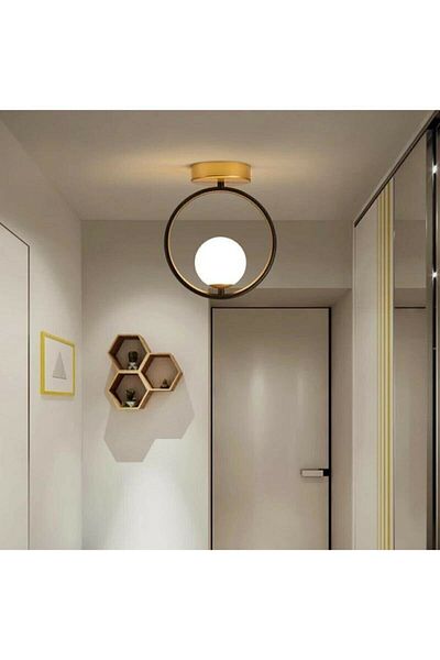Modavize Mira Modern Sports Glop - Glass Ceiling Floor Lamp Black Single Chandelier