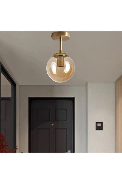 Modavize Mini Modern Living Room - Single Ceiling Pendant Lamp Chandelier with Glop Glass for Kitchen and Bedroom