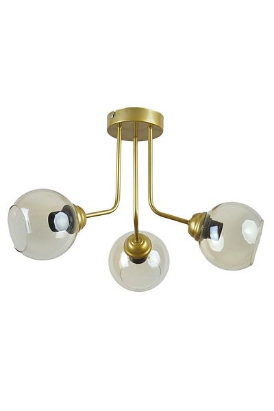 Modavize Modern Rosa Design - Cafe Kitchen Living Room 3-Piece Chandelier Set, Antique Color and Honey Glass