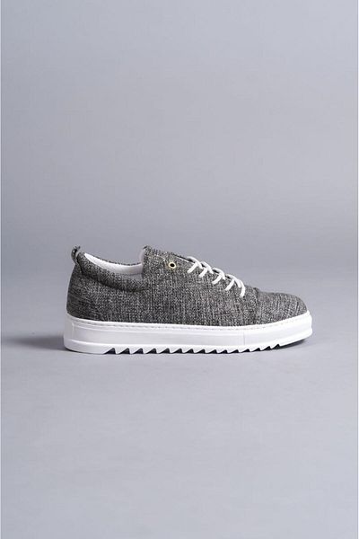 Byshoes Slw152 Cool Lace-Up Linen Men's Casual Sports Classic Shoes Kbt - Gray