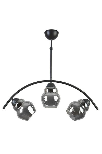 Modavize Smoked Glass Mali Modern 3-Piece Chandelier - Cafe, Kitchen, Living Room