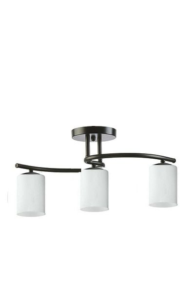 Modavize Fuji Living Room - 3-Piece Black Chandelier - Plophonier Cylinder Glass Bedroom