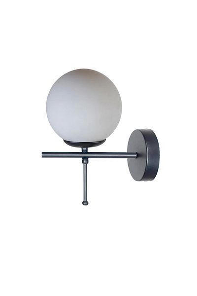 Modavize Feris Special Living Room - Kitchen - Cafe Design Black Body Glass Wall Sconce