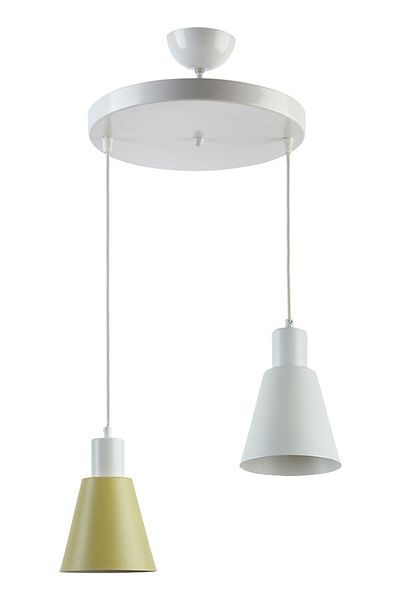Modavize Pera Modern Decorative 2-Piece Pendant Chandelier - Cream White Color, for Cafe Kitchen Living Room