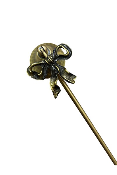 Mercan Tasarım Atölyesi PİRİNÇ KAPLAMA FİYONKLU METAL MUM SÖNDÜRÜCÜ-ANTİK BRONZ