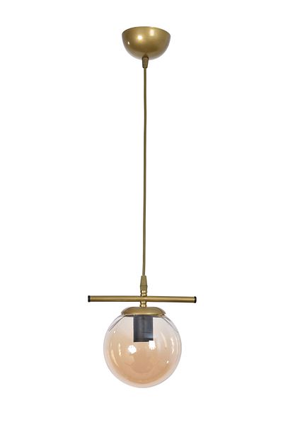 Modavize Ceku Modern Living Room - Globe Glass Single Ceiling Pendant Lamp for Kitchen and Bedroom