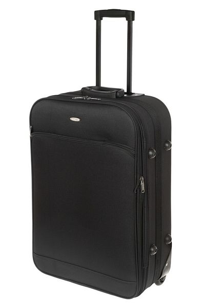 Seagull Medium Trolley Extendable Sg 775, 67x40x20 Cm, Checked Luggage, Polyester, Black