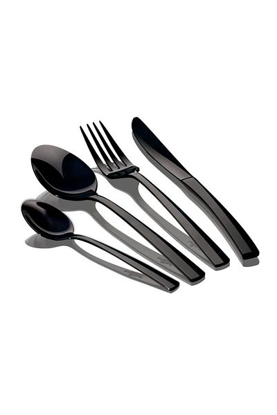 Berlinger Haus 24-piece mirror stainless steel cutlery set Black Collection