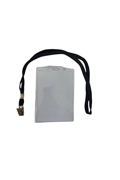 SARFF ŞEFFAF KART POŞETİ 10x14.5 CM (5 ADET)+SARFF KART ASKI İPİ SİYAH METAL ...
