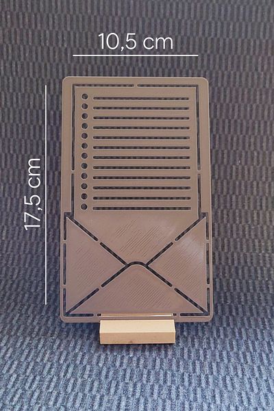 Karmelom Studio Bullet Journal Note and Letter Envelope Themed Template Ruler