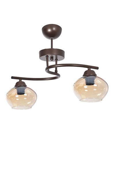 Modavize Fuji living Room - 2-piece Chandelier Set - Brown Color, Case Honey Glass, Bedroom - Kitchen