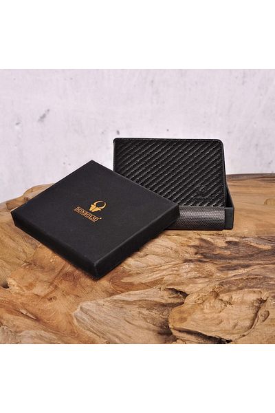 DONBOLSO Men's Wallet, Genuine Leather, Dark Brown, 108 X 85 Mm