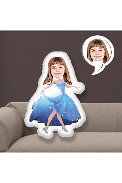 EJOYA Kişiye Özel Fotoğraflı Güzel Prenses Yastık 115452 30 cm