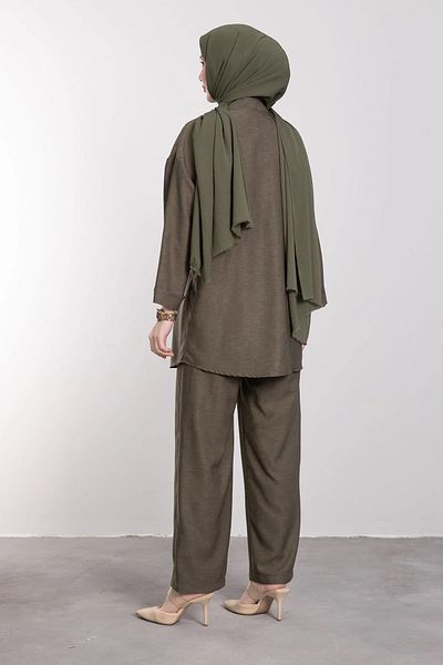 Tesettür Diyarı Σετ Hijab Casual Cut από λινό Melaj