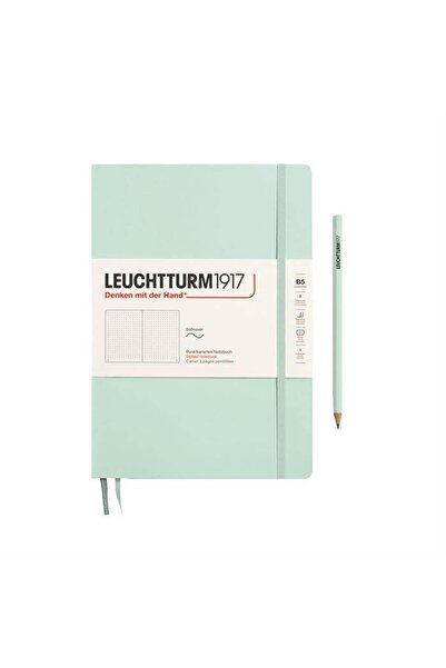 Leuchtturm1917 دفتر تكوين، B5، غلاف ناعم، 123 ورقة، منقط، نعناع 370312