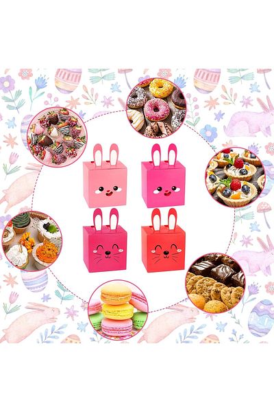 Qpout Set of 12 Qpout cake boxes, paper, multicolor, 7.5 x 7.5 x 7.5 cm