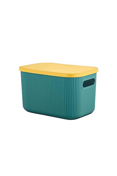 HOMİNG Homing 3lü Set Yeşil Kapaklı Takı Makyaj Banyo Organizer Kutu 6.2 Lt