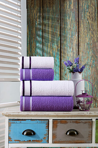 BAMİROSE 50x90 + 70x140 CM BELLİSİMO 4'LÜ BANYO HAVLU TAKIMI