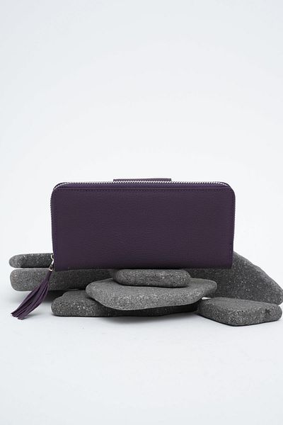 Deri Company Women's Leather Wallet Purple 213510