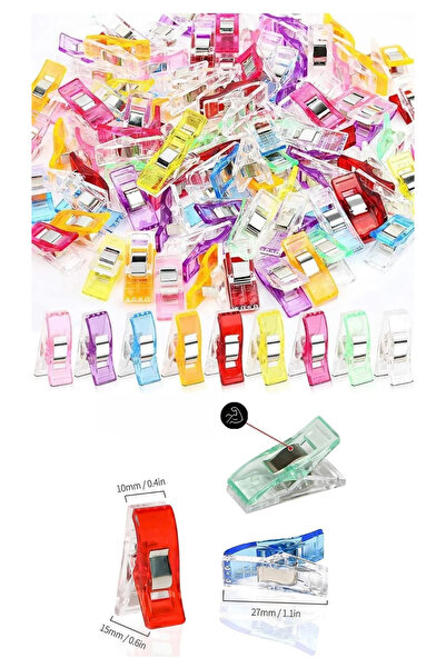 Kardelux 10 Adet Dikiş Nakış Kumaş Kağıt Sıkıştırma Mandalı Küçük Boy