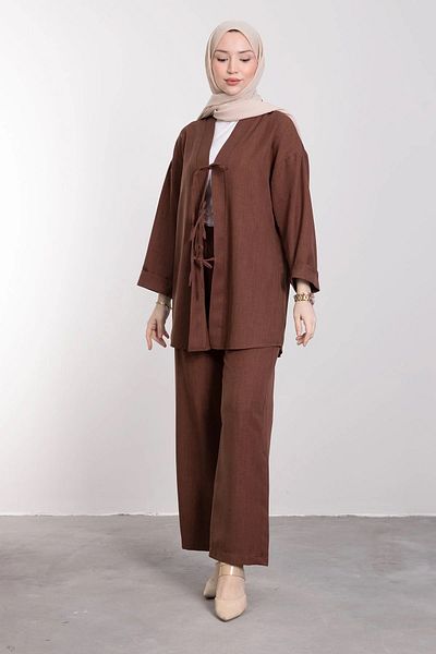 Tesettür Diyarı Σετ Hijab Casual Cut από λινό Melaj