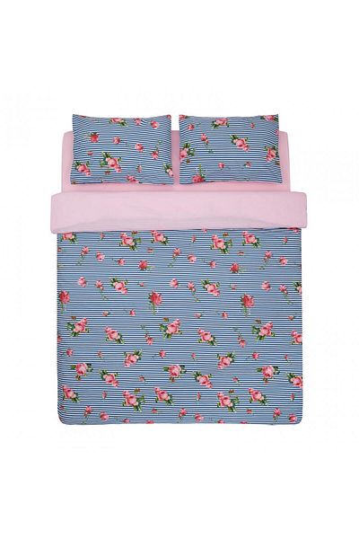 Heinner Double bed linen, 4 pieces, 100% cotton, density 132TC, Rose model