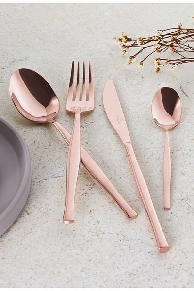 Berlinger Haus 24-piece Mirror Stainless Steel Cutlery Set Rosegold Metallic Line
