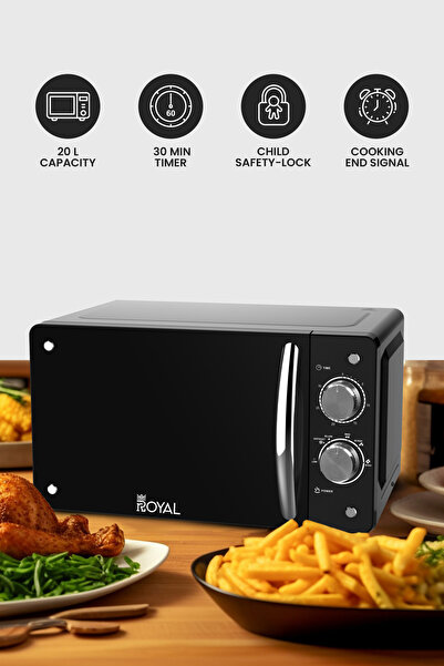 Royal Appliances فرن ميكروويف يدوي، 6 مستويات طاقة، مؤقت 30 دقيقة، قفل أمان ل...