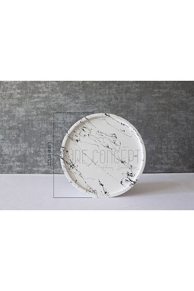 Ture Concept Black and White Patterned Concrete Tray