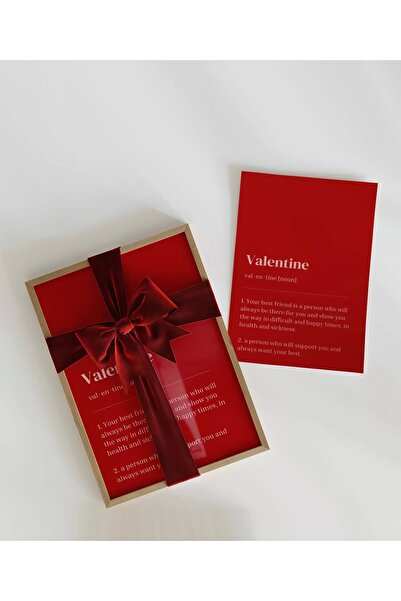 VOGLOO Frameless Poster Valentine Definition Typographic