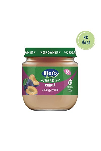 Hero Baby Organik Erik Püresi Kavanoz Mama 120g x6