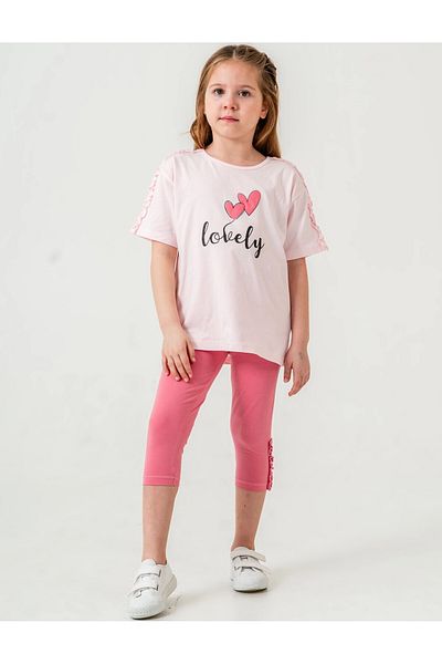 My Hanne Lovely Printed Ruffled Girl's Suit