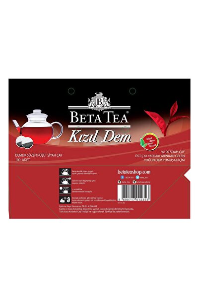 Beta Tea Beta Kızıl Dem Türk Çayı Demlik Poşet 100 X 3,2 gr