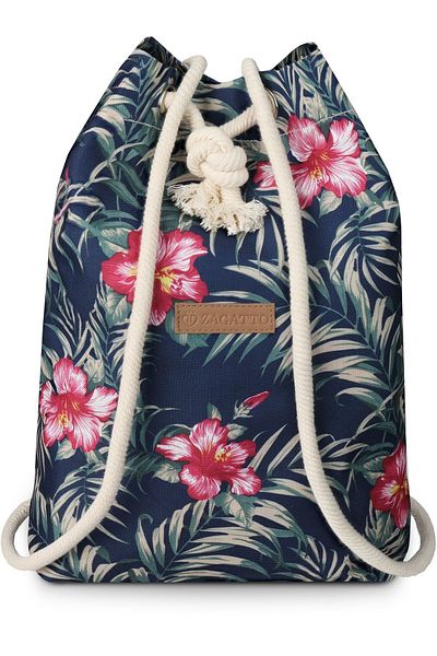 zagatto Women's backpack, Zagatto, Polyester, Floral pattern, 30x34x13 cm, Multicolor