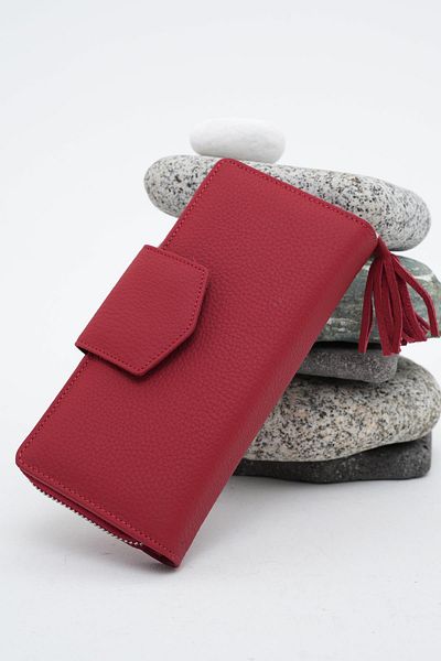 Deri Company Women's Leather Wallet Red 213510