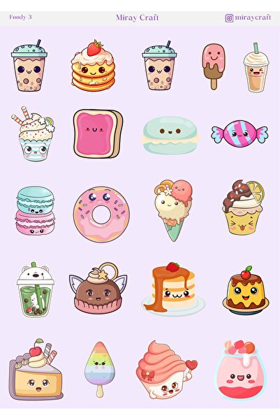 MirayDesign AUTOCOLANT TEMATIC CU MÂNCĂ 12*17 CM (1 FOARTE)