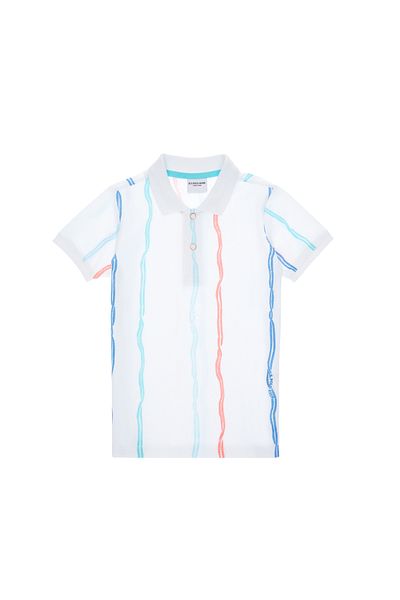 U.S. Polo Assn. Μπλουζάκι με λευκό γιακά πόλο για αγόρι 50299664-vr013