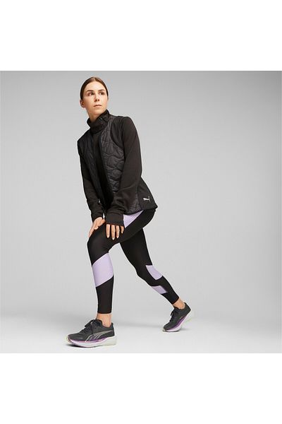 Puma سترة جري مبطنة للنساء من RUN CLOUDSPUN WRMLBL - أسود