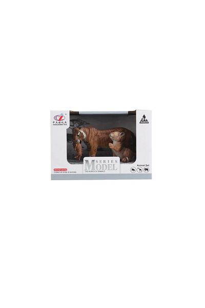 Emperium Boxed Model Figure Animal Brown Tiger with Cub
