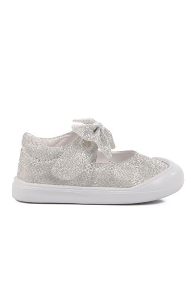 AYAKMOD Silver Velcro Orthopedic Baby Girl Shoes 25t100 İa