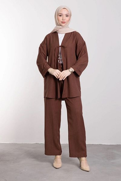 Tesettür Diyarı Σετ Hijab Casual Cut από λινό Melaj