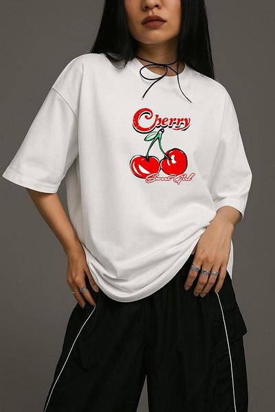 BENROMA 1 тениска е подарък за 6 или повече покупки в количката - Cherry Sweat Gil Oversize тениска