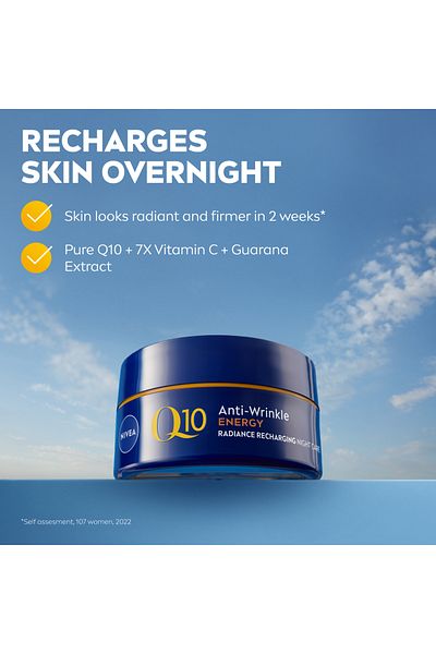 NIVEA NIVEA Q10 Energy Recharging Night Cream with Vitamin C, 50ml