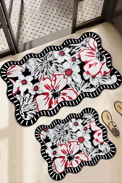 Chilai Home Grocen 2-Piece Bath Mat Set, Non-Slip Base Djtbanyo