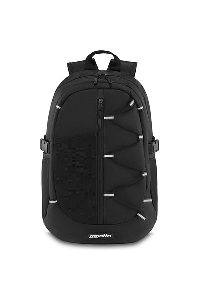 zagatto ® Unisex Backpack, Black, Waterproof, 30x16x43 Cm, Reflective, Travel/school, Zg918
