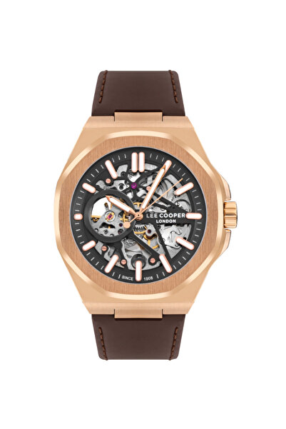 Lee Cooper ساعة لي كوبر للرجال أوتوماتيكية بمينا رمادي - LC07978.454