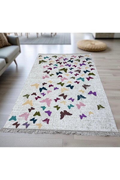 uzhanem Dot Taban Kaymaz Halı Yolluk Mutfak Salon Halısı Dijital Baskılı Yıka...