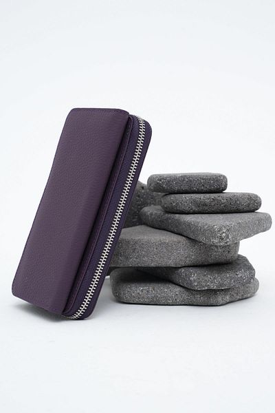 Deri Company Women's Leather Wallet Purple 213511