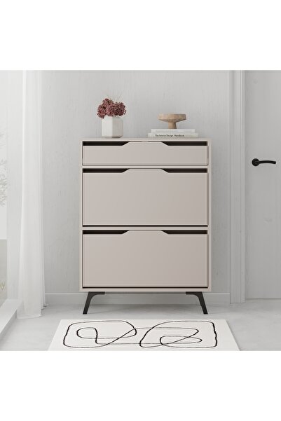 Mourah Home Modern Asta 12 Pair Shoe Cabinet - 81.6cm L x 29.5cm W x 110cm H ...
